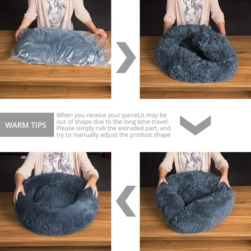 Cloudy Paws™ Super Soft Pet Round Bed