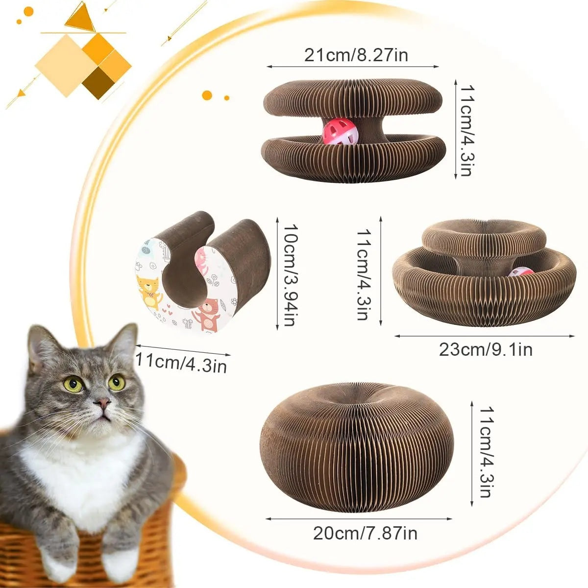 Cloudy Paws™ Carton Toy With Ball for Cat