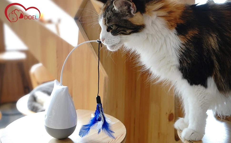 Cloudy Paws™ Interactive Feather Toy for Cats