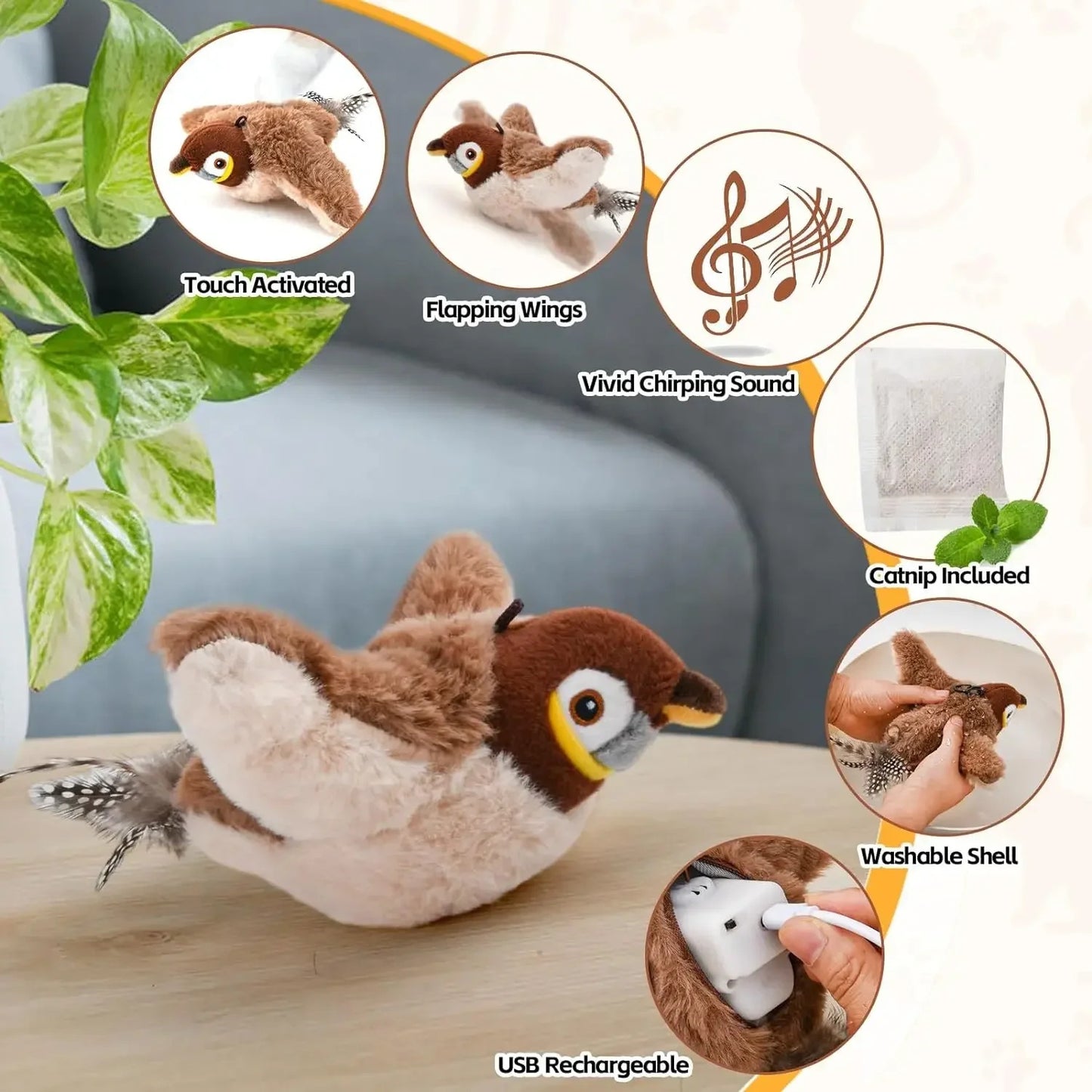 Cloudy Paws™ Bird Toy for Cat