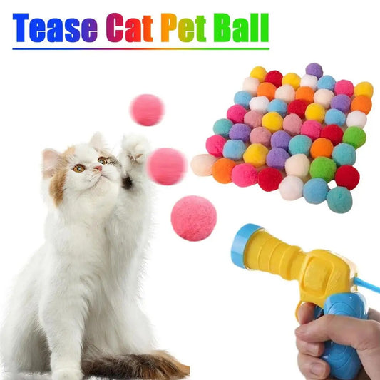 Cloudy Paws™ Cat Gun Toy With Balls