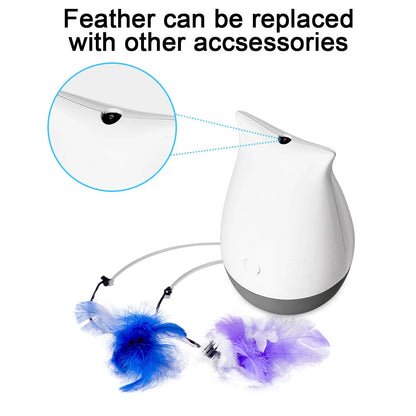 Cloudy Paws™ Interactive Feather Toy for Cats