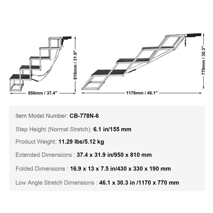 Cloudy Paws™ Dog Stairs for Cars