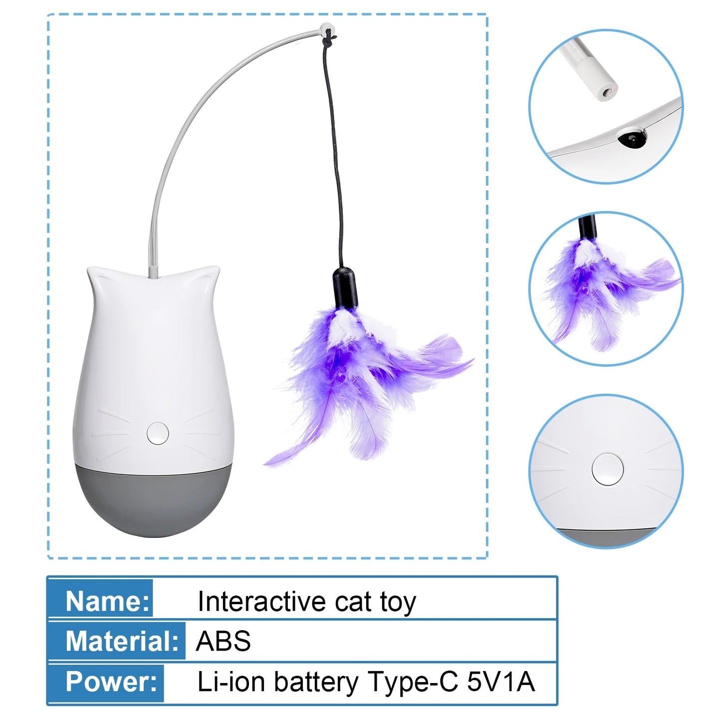 Cloudy Paws™ Interactive Feather Toy for Cats